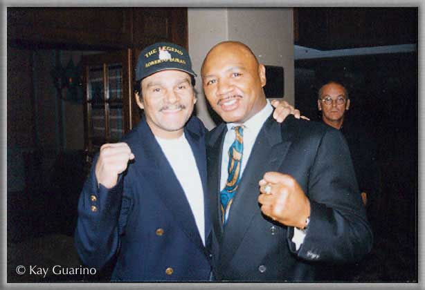 WBC Middleweight Champion Roberto Duran with the Marvelous One.