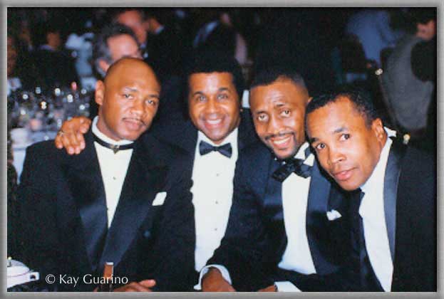 The Marvelous One with Emanuel Stewart, Tommy Hearns and Sugar Ray Leonard, in Las Vegas.