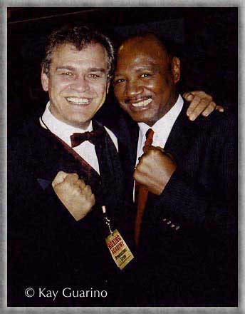 Boxing commentator Steve Holdsworth and The Marvelous One.