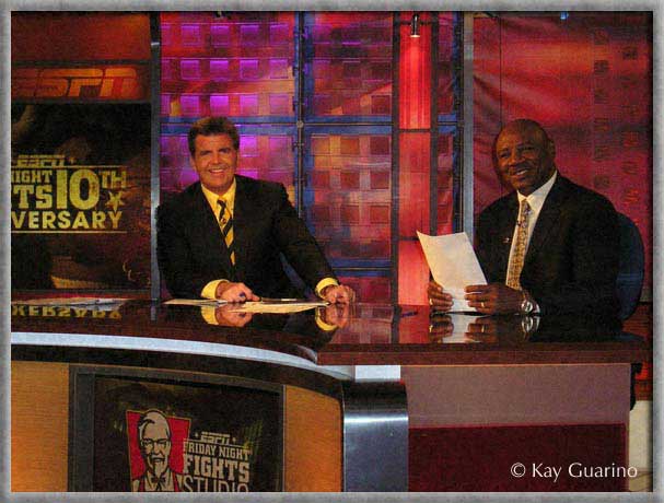 Marvelous Marvin Hagler and Brian Kenny on the 10th Anniversary of Friday Night Fight Live, <br />June 20, 2008.